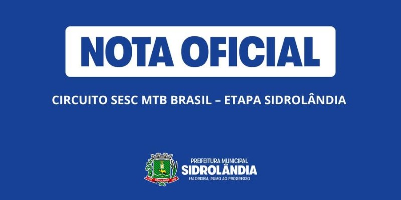 COMUNICADO da Prefeitura Municipal de Sidrolândia