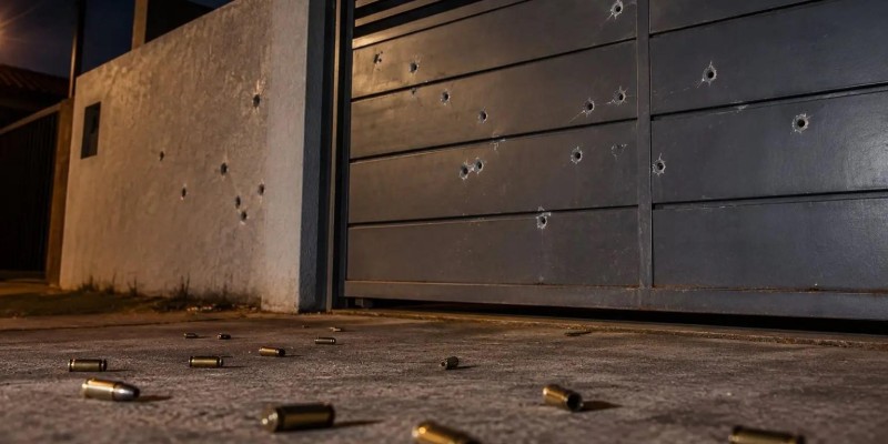 Casa é alvo de tiros durante a madrugada em Sidrolândia