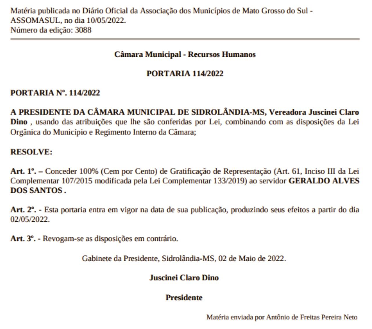 Após ser exonerado, Procurador-Geral é novamente nomeado por JUSCINEI CLARO Após ser exonerado, Procurador-Geral é novamente nomeado por JUSCINEI CLARO