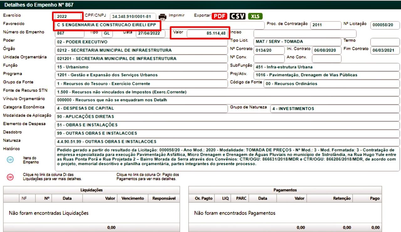 Contrato passa de R$ 1.500.000,00, após prefeita acrescentar dois valores na mesma data, para uma mesma empresa em Sidrolândia  Contrato passa de R$ 1.500.000,00, após prefeita acrescentar dois valores na mesma data, para uma mesma empresa em Sidrolândia
