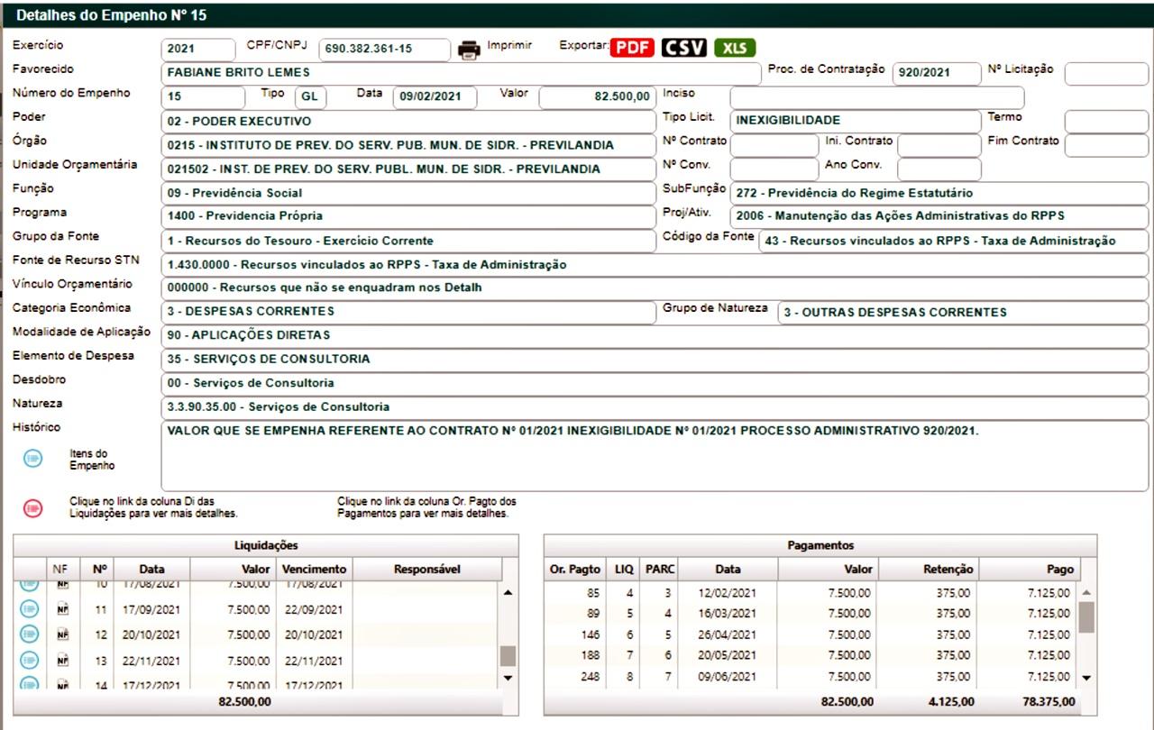 SIDROLÂNDIA: contratos com ESCRITÓRIOS DE ADVOCACIA somam R$ 322.000,00 na PREVILÂNDIA SIDROLÂNDIA: contratos com ESCRITÓRIOS DE ADVOCACIA somam R$ 322.000,00 na PREVILÂNDIA