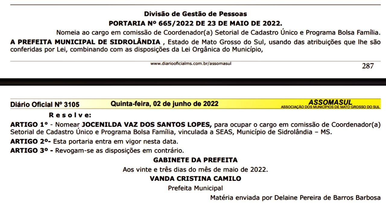Prefeita nomeou 14 “COMISSIONADOS” no mês de “JUNHO” Prefeita nomeou 14 “COMISSIONADOS” no mês de “JUNHO”