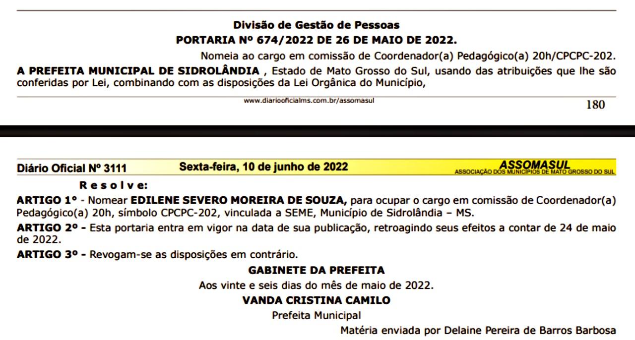 Prefeita nomeou 14 “COMISSIONADOS” no mês de “JUNHO” Prefeita nomeou 14 “COMISSIONADOS” no mês de “JUNHO”