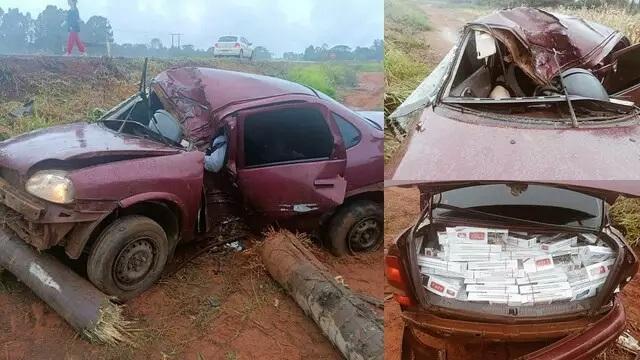 Contrabandista socorrido após acidente em Sidrolândia morreu no hospital  Contrabandista socorrido após acidente em Sidrolândia morreu no hospital