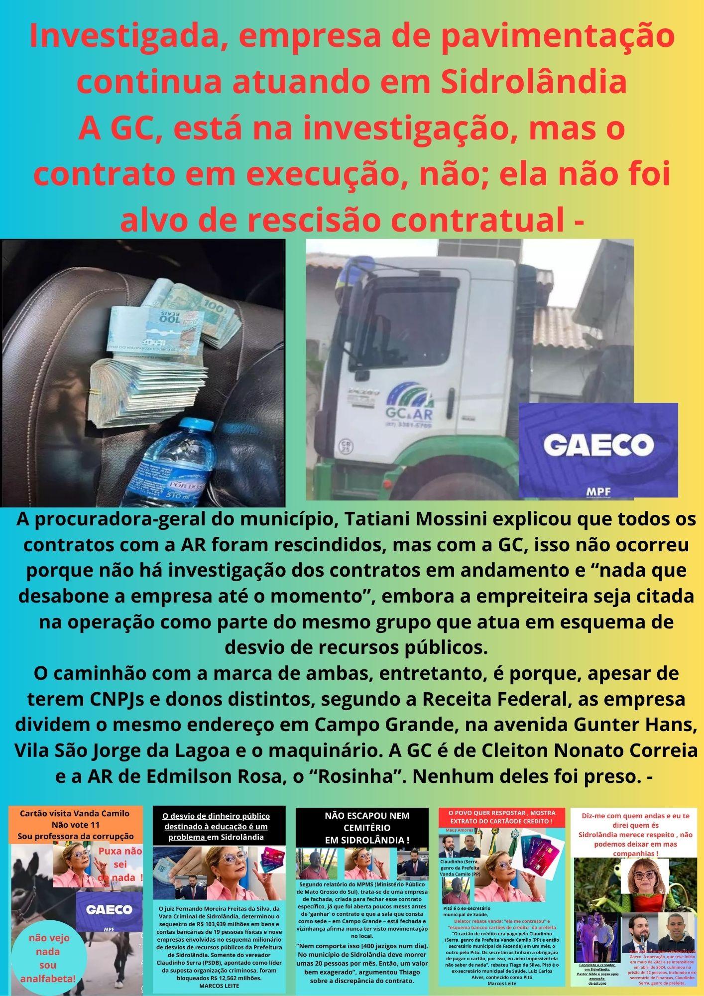Com aditivo, custo de obras de pavimentação em Sidrolândia chega a R$ 6,5 milhões Com aditivo, custo de obras de pavimentação em Sidrolândia chega a R$ 6,5 milhões