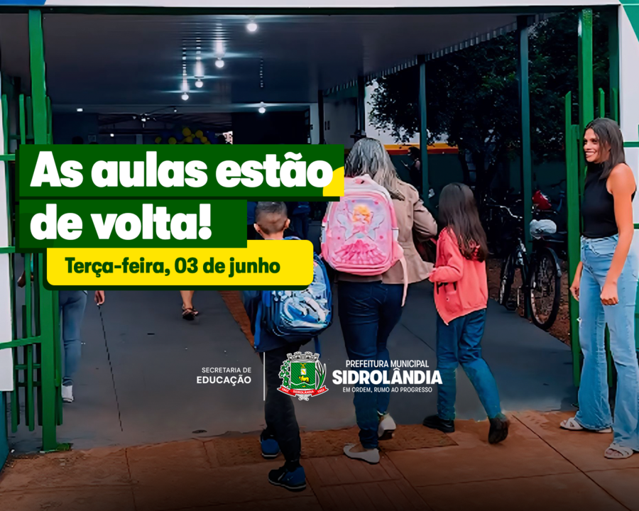 Aulas são retomadas na rede de ensino de Sidrolândia após período de suspensão por emergência respiratória Comunicação,