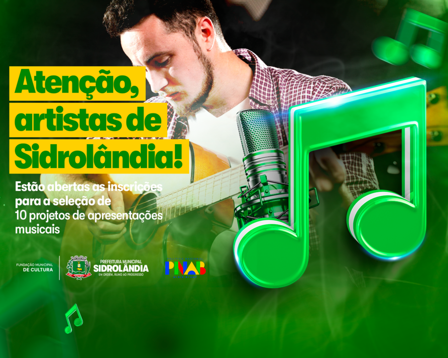 Começam as inscrições para apresentações musicais com apoio da Política Nacional Aldir Blanc Começam as inscrições para apresentações musicais com apoio da Política Nacional Aldir Blanc