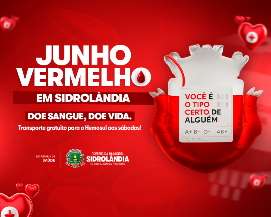 Saúde: Prefeitura de Sidrolândia inicia campanha para incentivar doação de sangue Saúde: Prefeitura de Sidrolândia inicia campanha para incentivar doação de sangue