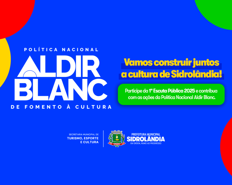 11/07/2025 às 13:50, Atualizado em 11/07/2025 às 13:49  Sidrolândia realiza escuta pública para discutir políticas culturais com a comunidade Comunicação, 11/07/2025 às 13:50, Atualizado em 11/07/2025 às 13:49  Sidrolândia realiza escuta pública para discutir políticas culturais com a comunidade Comunicação,
