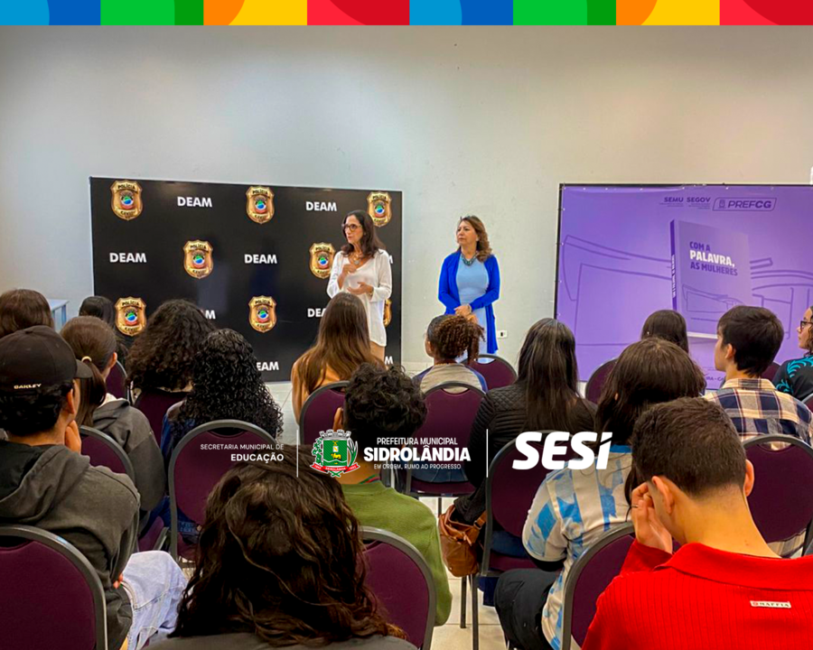 Alunos da Rede Municipal de Sidrolândia participam de ação educativa contra a violência à mulher na Casa da Mulher Brasileira Alunos da Rede Municipal de Sidrolândia participam de ação educativa contra a violência à mulher na Casa da Mulher Brasileira