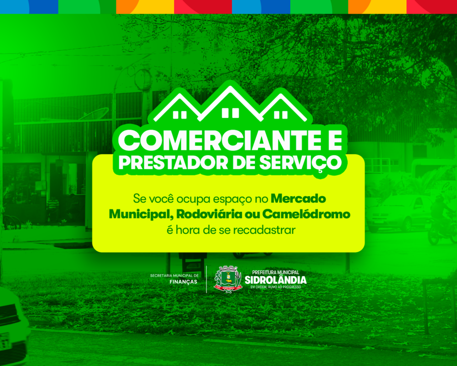 Atenção: ocupantes do Mercado Municipal, Rodoviária e Camelódromo devem se recadastrar Atenção: ocupantes do Mercado Municipal, Rodoviária e Camelódromo devem se recadastrar