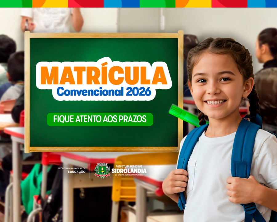 Matrícula Convencional da Rede Municipal de Ensino segue com atendimento presencial em Sidrolândia