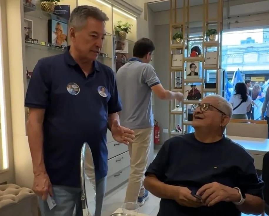 Hashioka visita o comércio da Capital e ouve a preocupação de consumidores e empresários com o futuro do Brasil