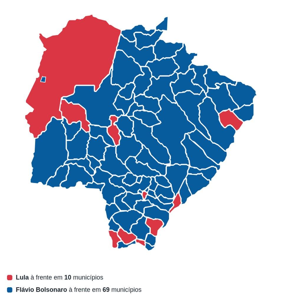 Lula vence em apenas 10 dos 79 municípios de Mato Grosso do Sul..
